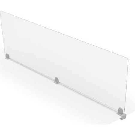 MOORECO MooreCo Clear Acrylic 24"H x 72"W Center Clamp Acrylic Panel 4mm Thick 45265